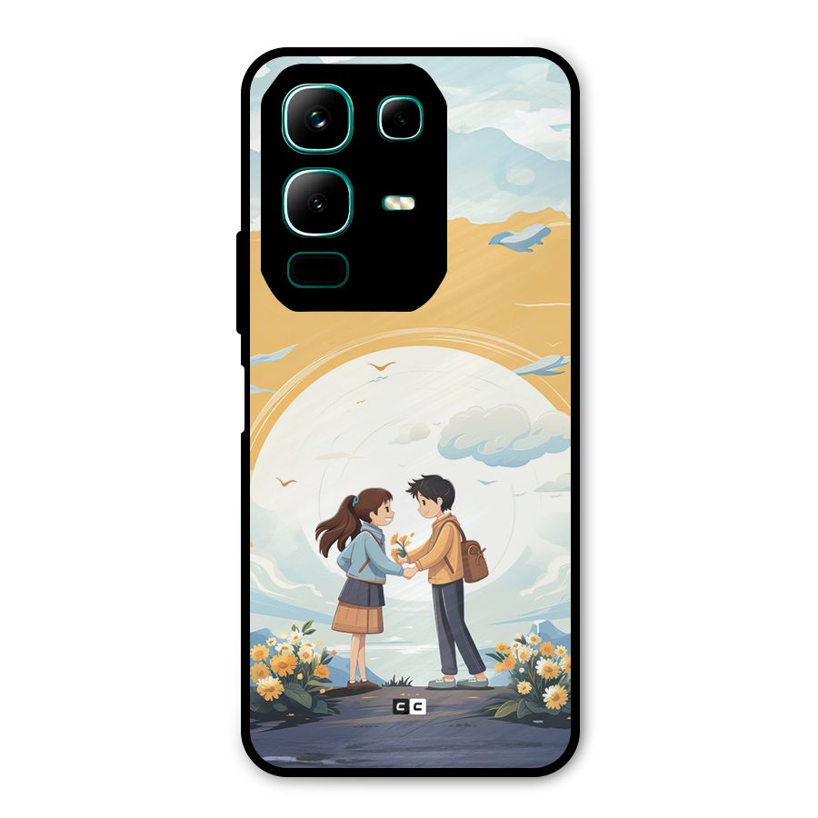 Teenage Anime Couple Metal Back Case for Infinix Note 50x