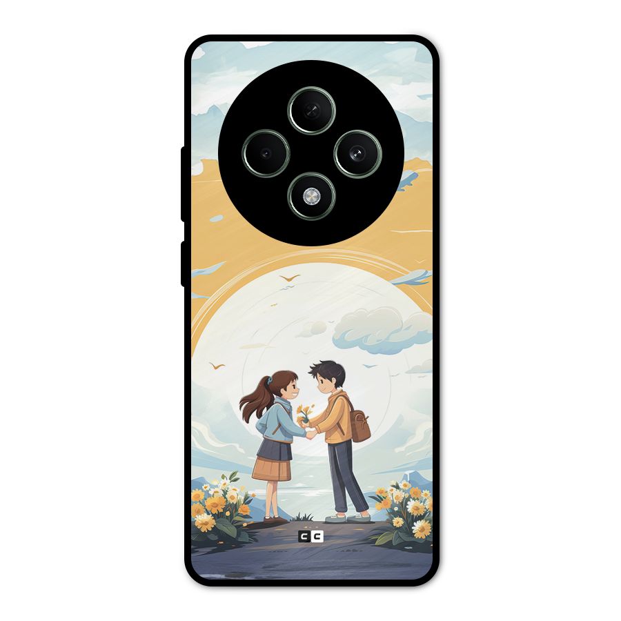 Teenage Anime Couple Metal Back Case for Oppo F27