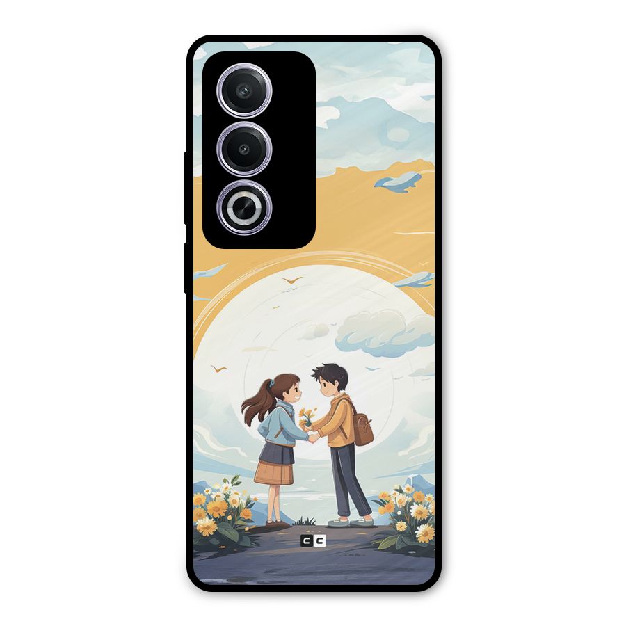 Teenage Anime Couple Metal Back Case for Oppo K12x