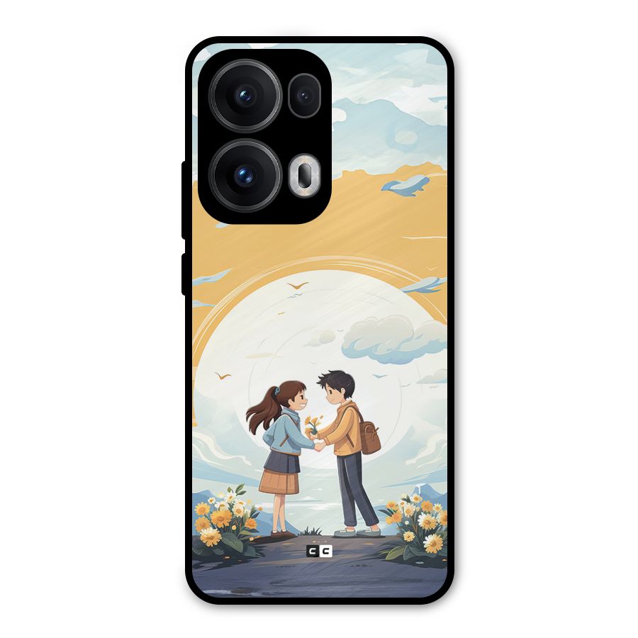 Teenage Anime Couple Metal Back Case for Oppo Reno13 Pro
