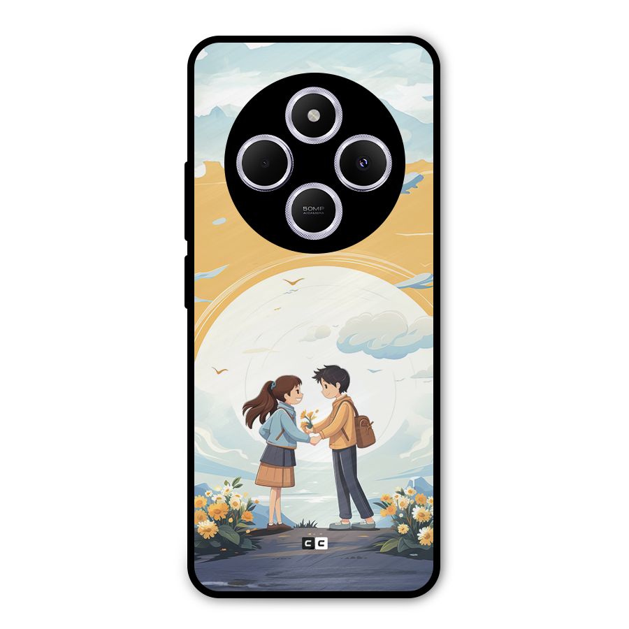Teenage Anime Couple Metal Back Case for Poco M7