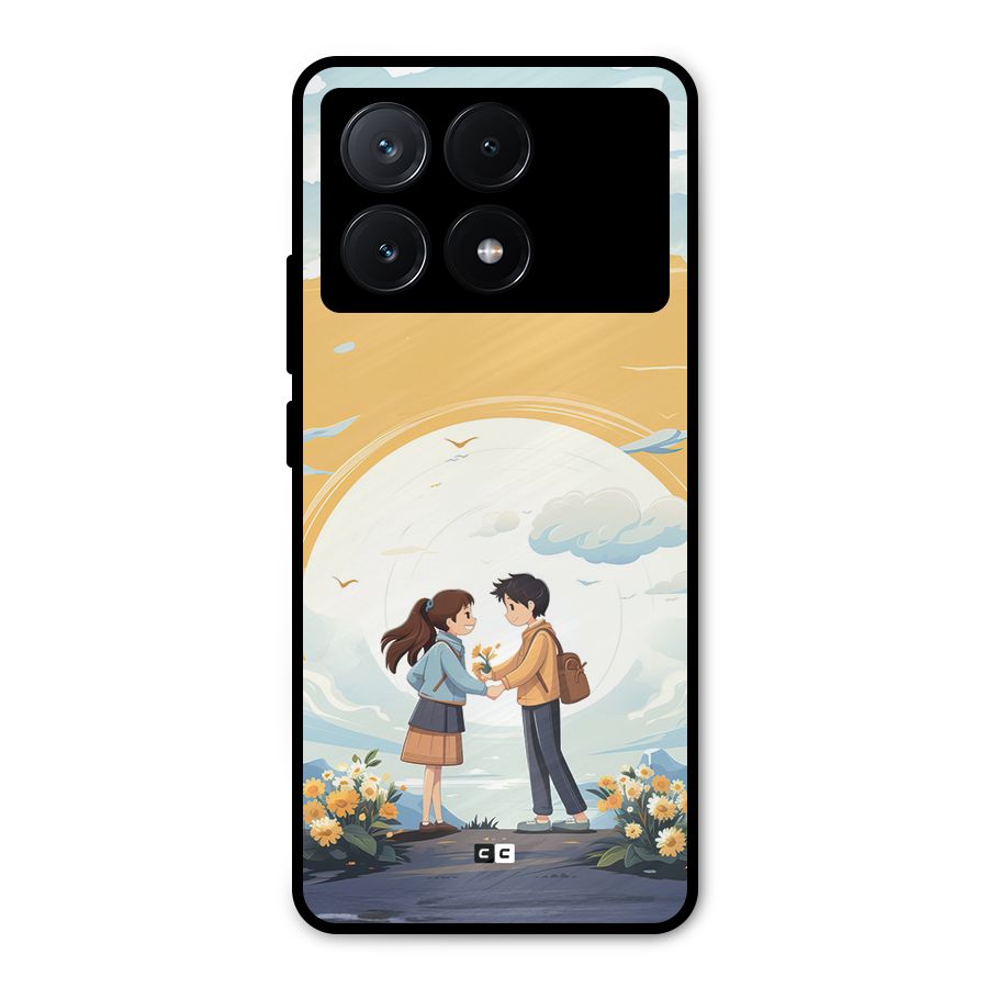 Teenage Anime Couple Metal Back Case for Poco X6 Pro