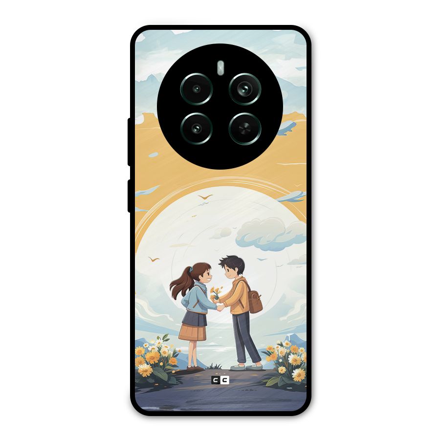Teenage Anime Couple Metal Back Case for Realme 12 Plus