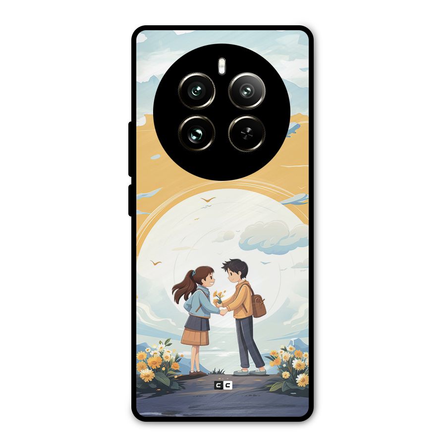 Teenage Anime Couple Metal Back Case for Realme 12 Pro