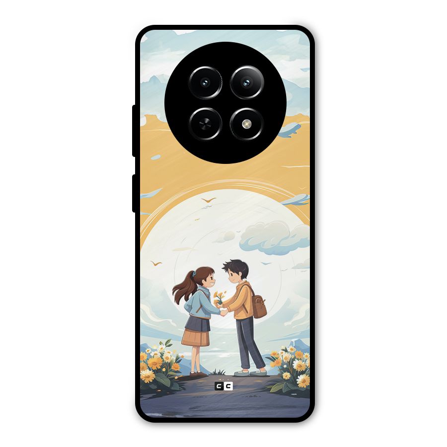 Teenage Anime Couple Metal Back Case for Realme Narzo 70x 5G