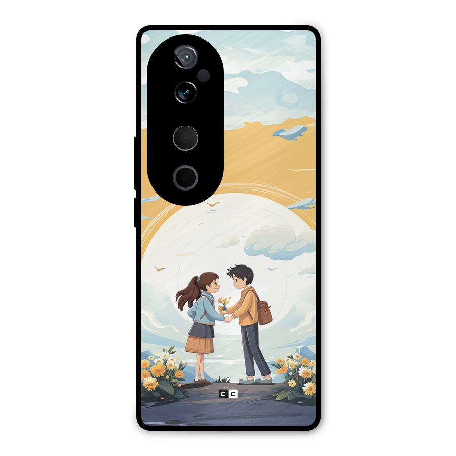 Teenage Anime Couple Metal Back Case for Vivo T3 Ultra