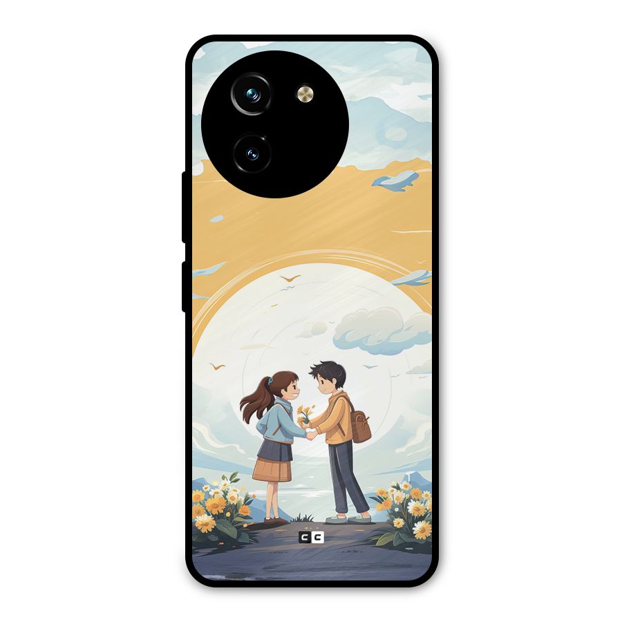 Teenage Anime Couple Metal Back Case for Vivo T3x