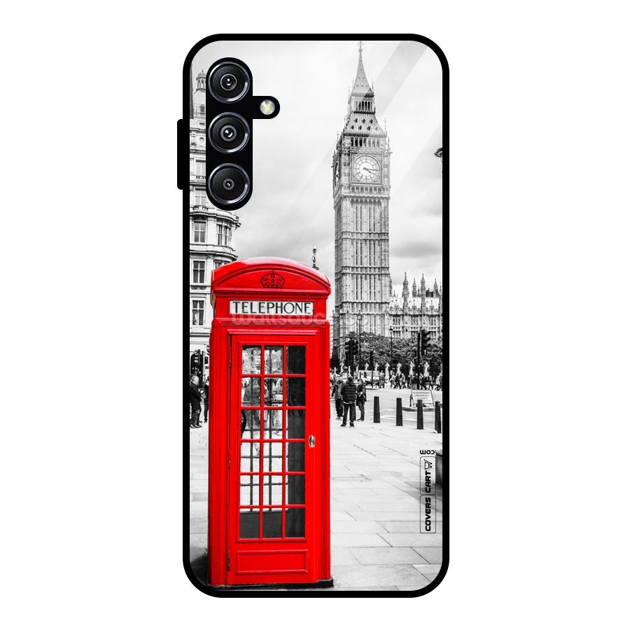 Telephone Booth Glass Back Case for Galaxy M34 5G