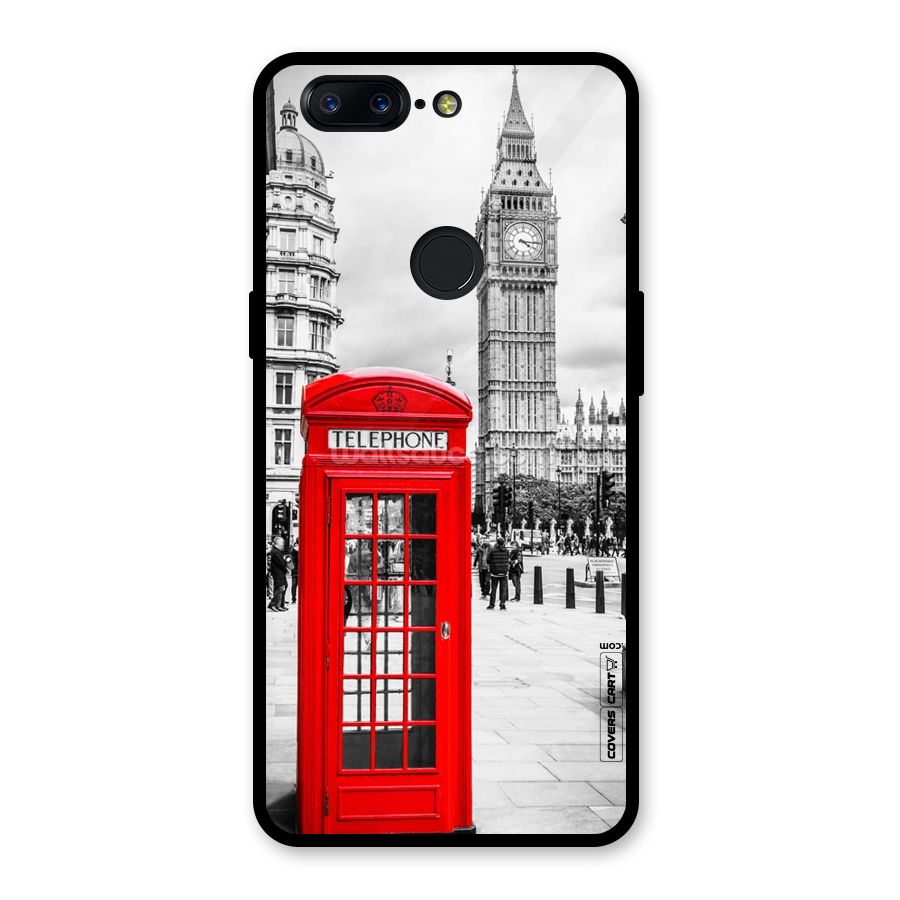 Telephone Booth Glass Back Case for OnePlus 5T