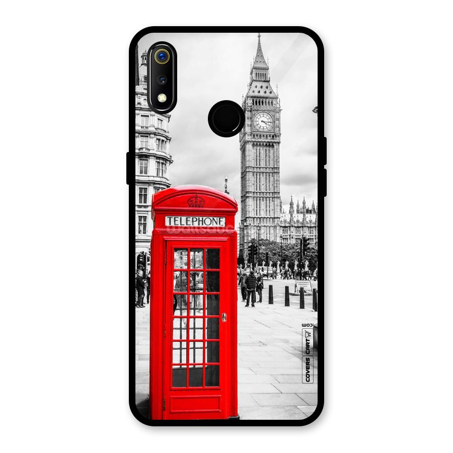Telephone Booth Glass Back Case for Realme 3
