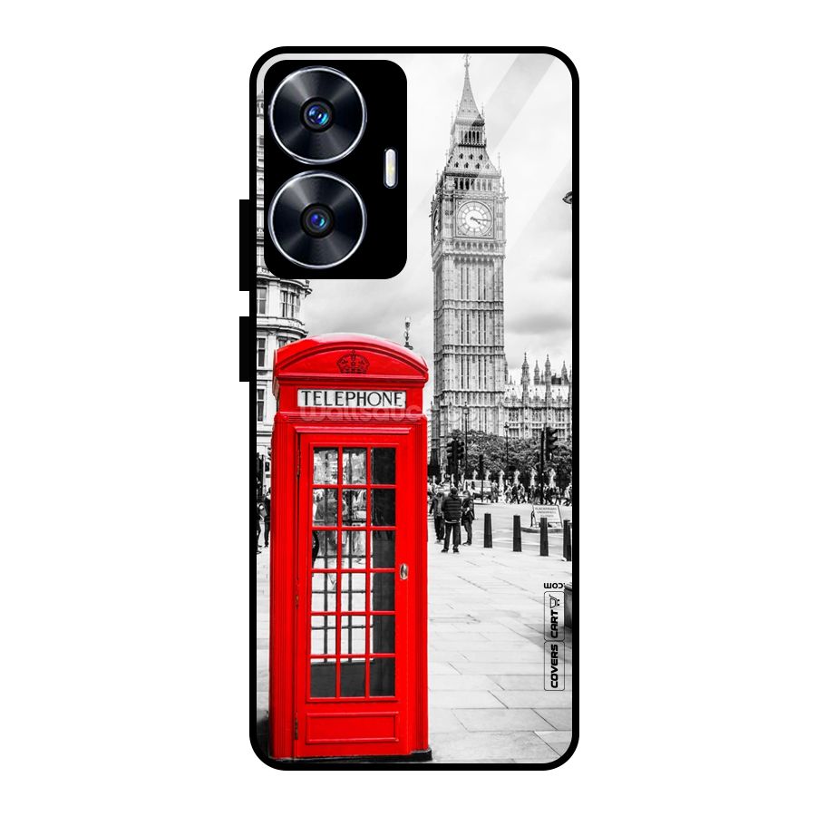 Telephone Booth Glass Back Case for Realme Narzo N55