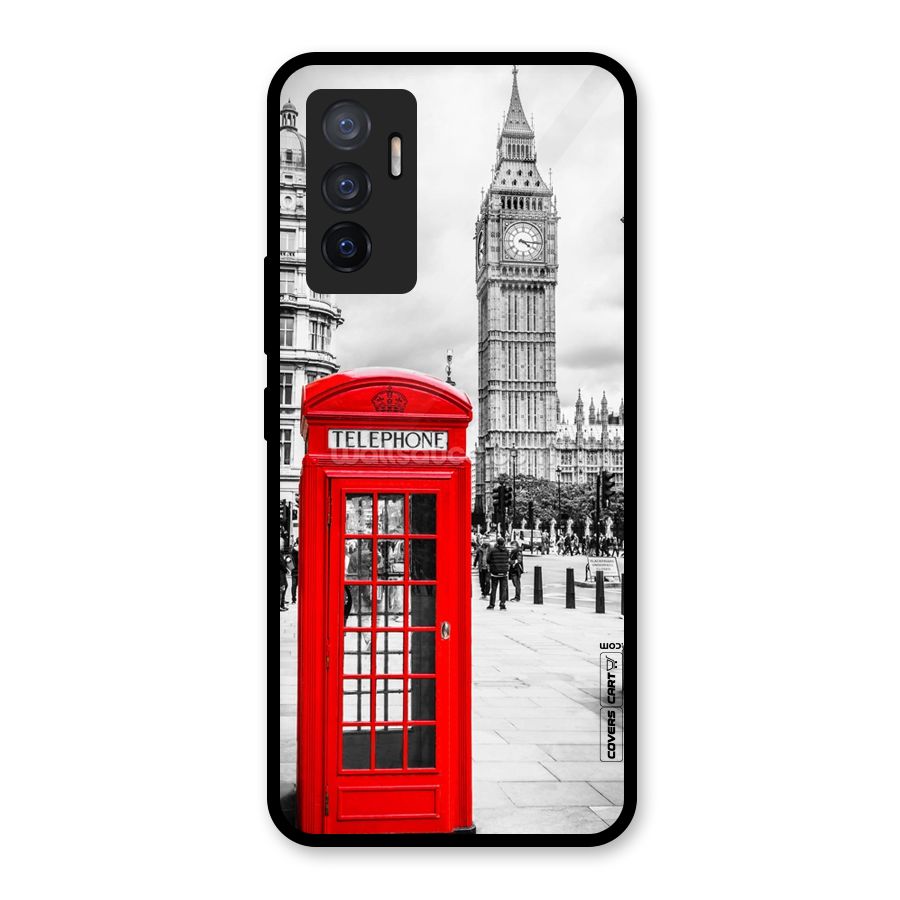 Telephone Booth Glass Back Case for Vivo V23e