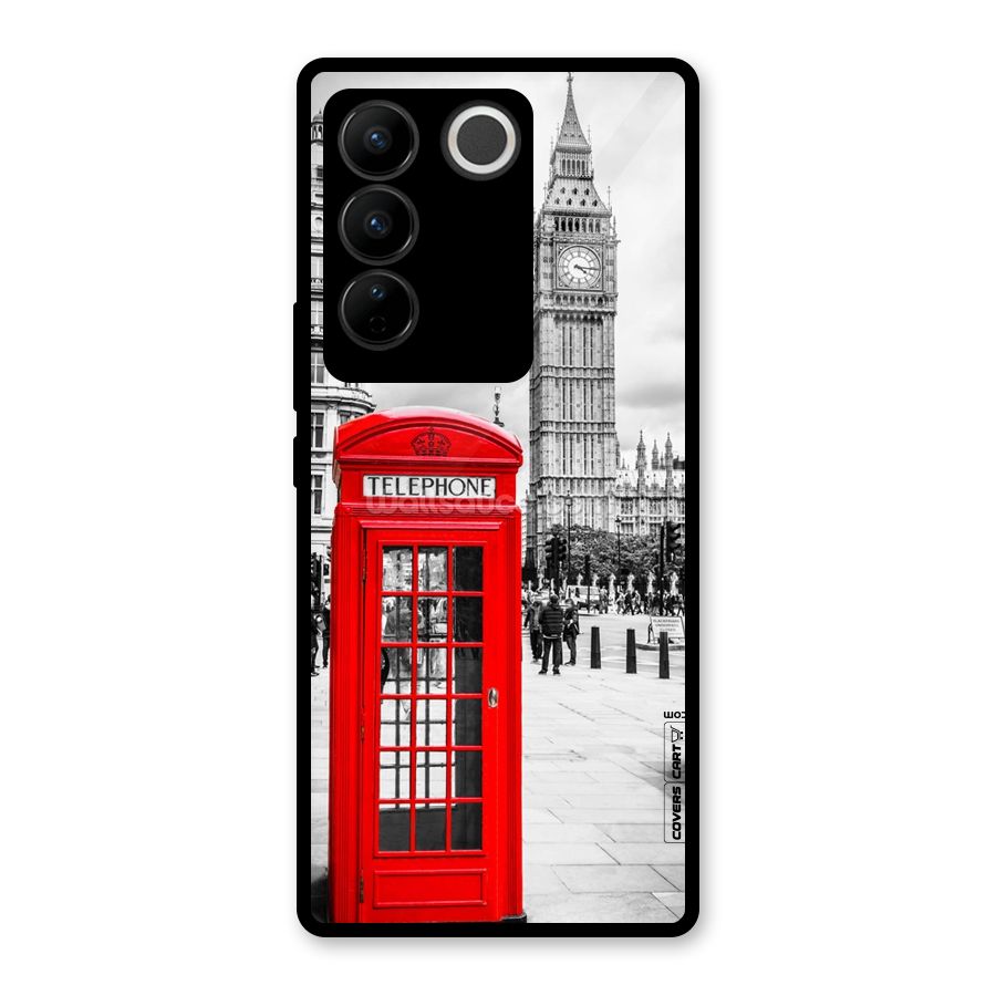 Telephone Booth Glass Back Case for Vivo V27