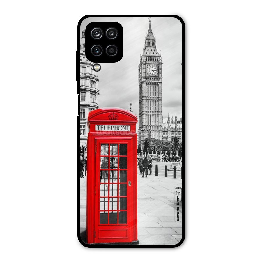 Telephone Booth Metal Back Case for Galaxy A12