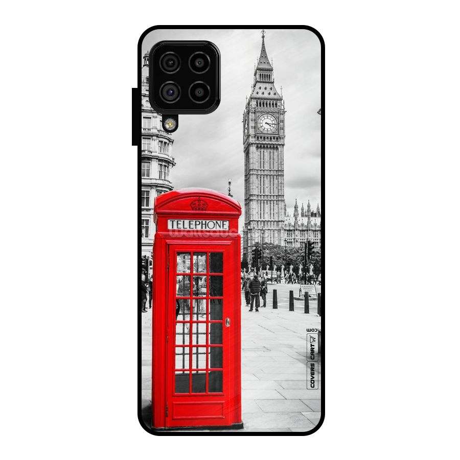 Telephone Booth Metal Back Case for Galaxy A22 4G