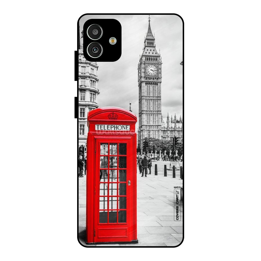 Telephone Booth Metal Back Case for Galaxy M13 5G