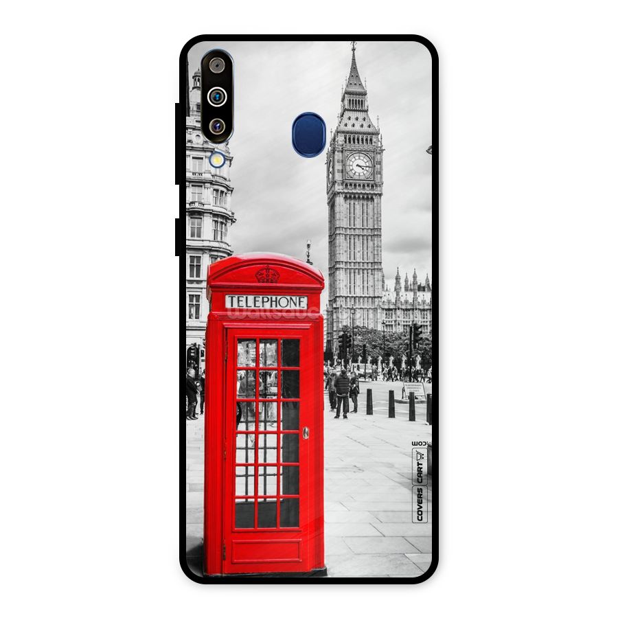 Telephone Booth Metal Back Case for Galaxy M30
