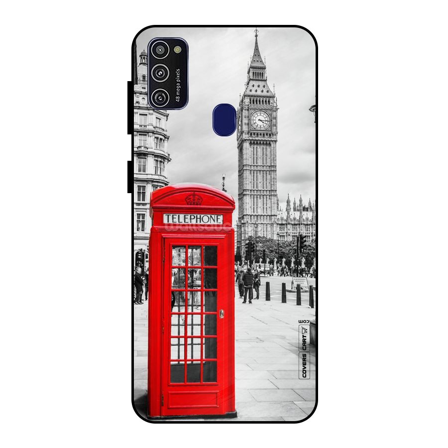 Telephone Booth Metal Back Case for Galaxy M30s