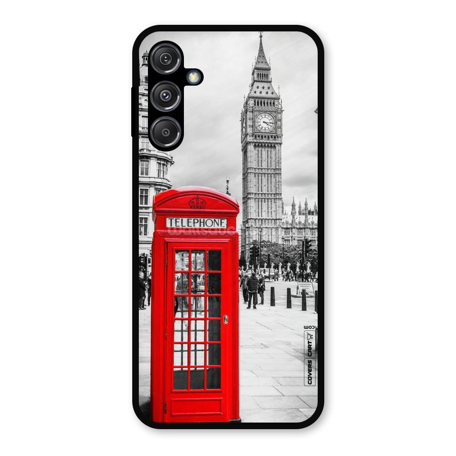 Telephone Booth Metal Back Case for Galaxy M34 5G