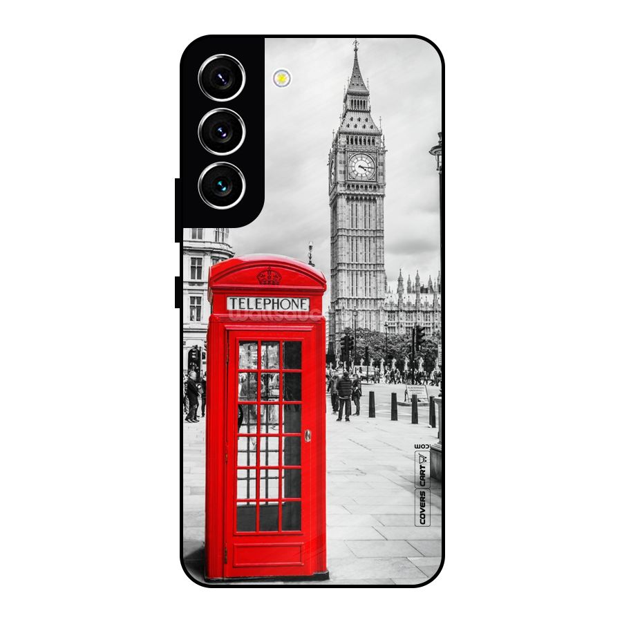 Telephone Booth Metal Back Case for Galaxy S22 5G