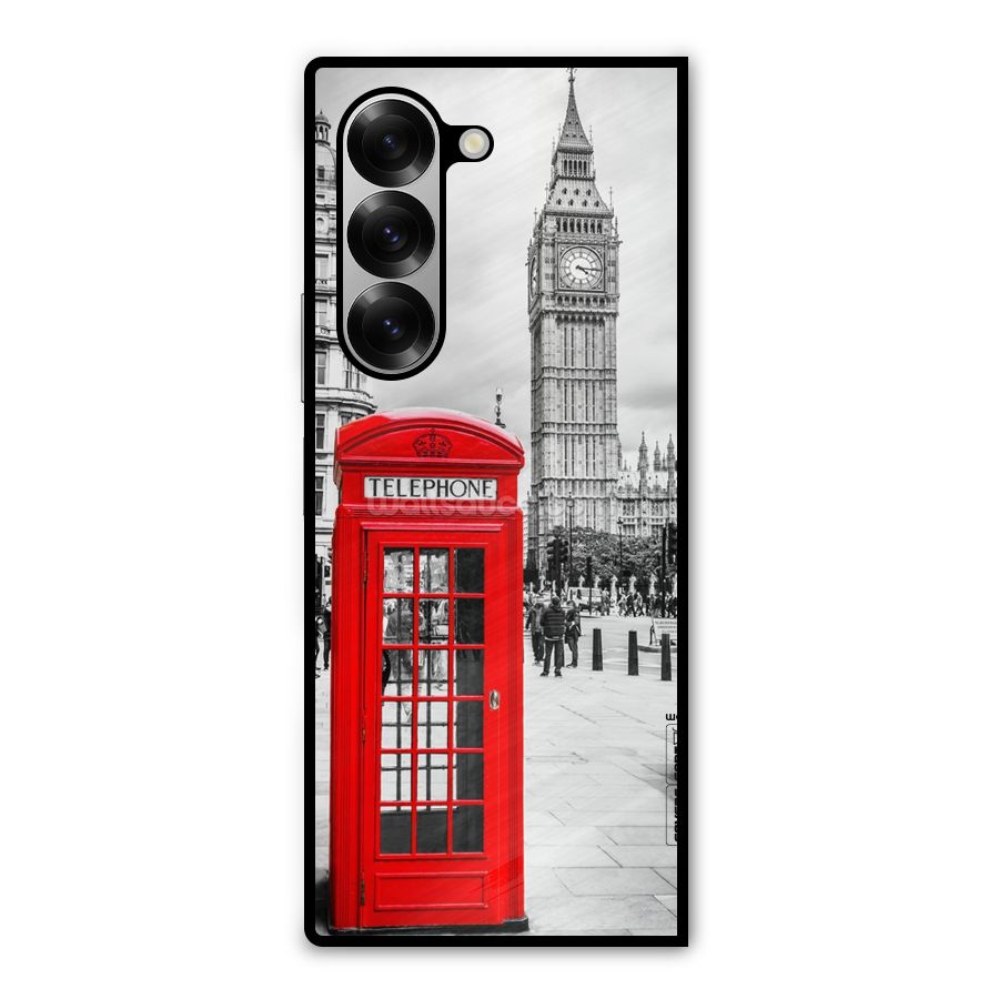 Telephone Booth Metal Back Case for Galaxy Z Fold6