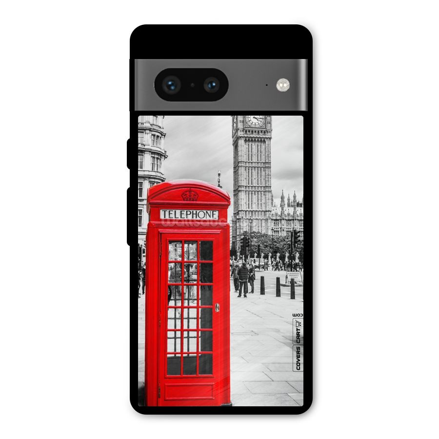 Telephone Booth Metal Back Case for Google Pixel 7