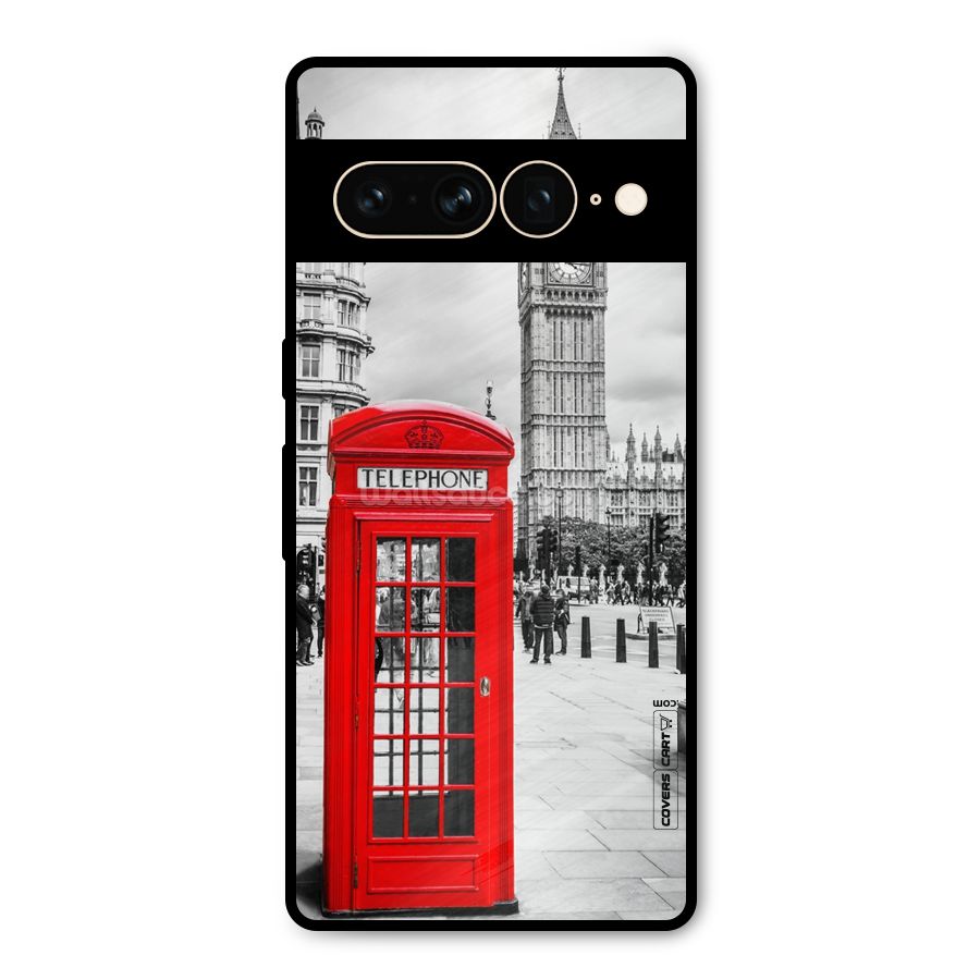 Telephone Booth Metal Back Case for Google Pixel 7 Pro