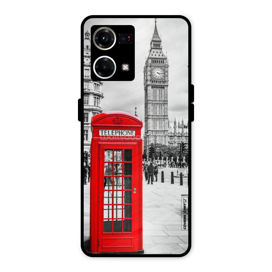 Telephone Booth Metal Back Case for Oppo F21s Pro 4G