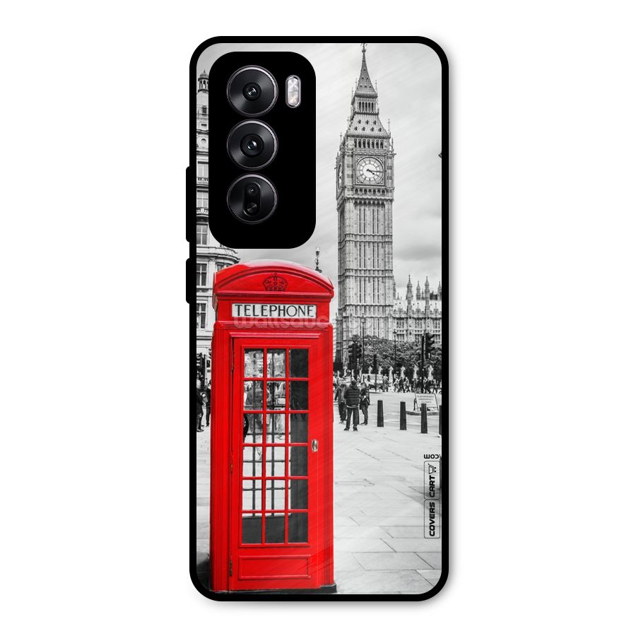 Telephone Booth Metal Back Case for Oppo Reno12