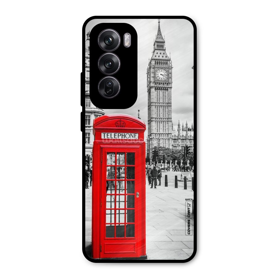 Telephone Booth Metal Back Case for Oppo Reno12 Pro