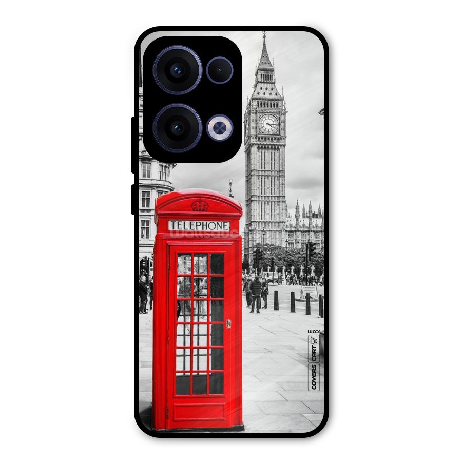 Telephone Booth Metal Back Case for Oppo Reno13