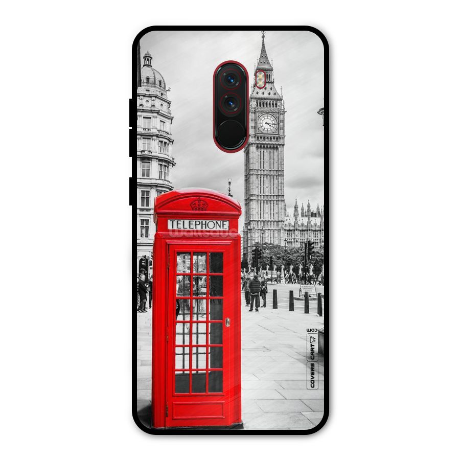 Telephone Booth Metal Back Case for Poco F1