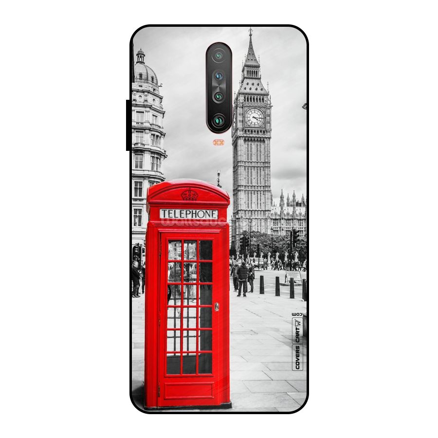 Telephone Booth Metal Back Case for Poco X2