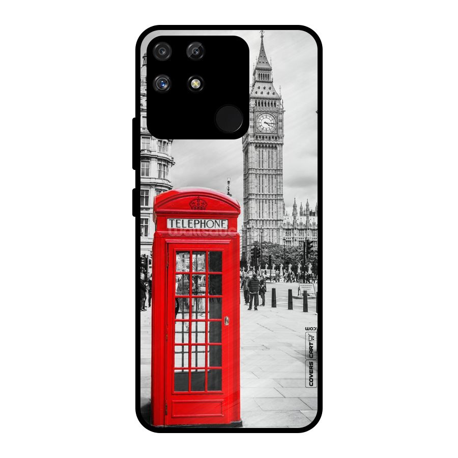 Telephone Booth Metal Back Case for Realme Narzo 50A