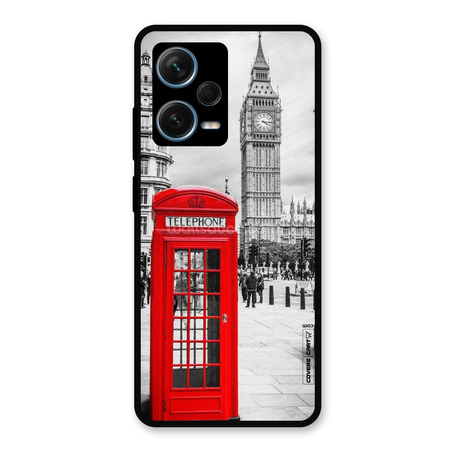 Telephone Booth Metal Back Case for Redmi Note 12 Pro Plus 5G