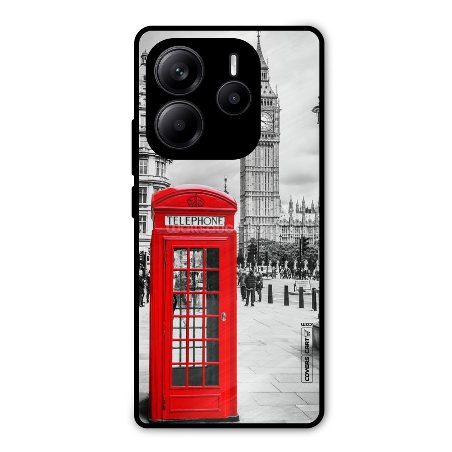 Telephone Booth Metal Back Case for Redmi Note 14 5G