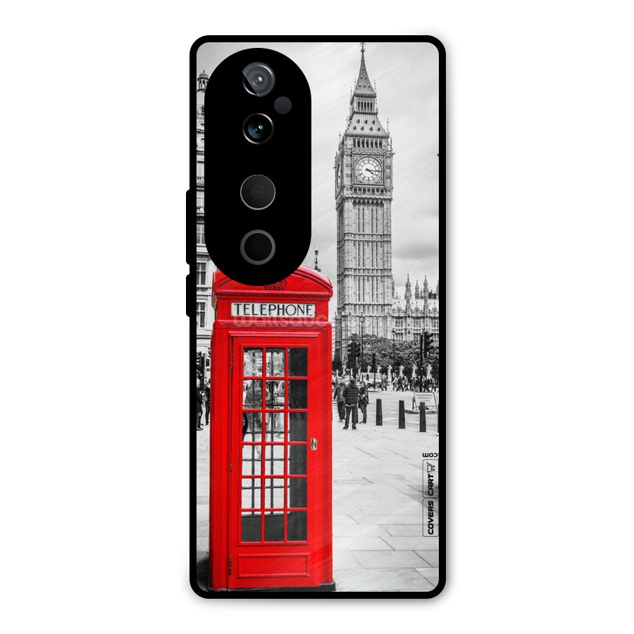 Telephone Booth Metal Back Case for Vivo T3 Ultra