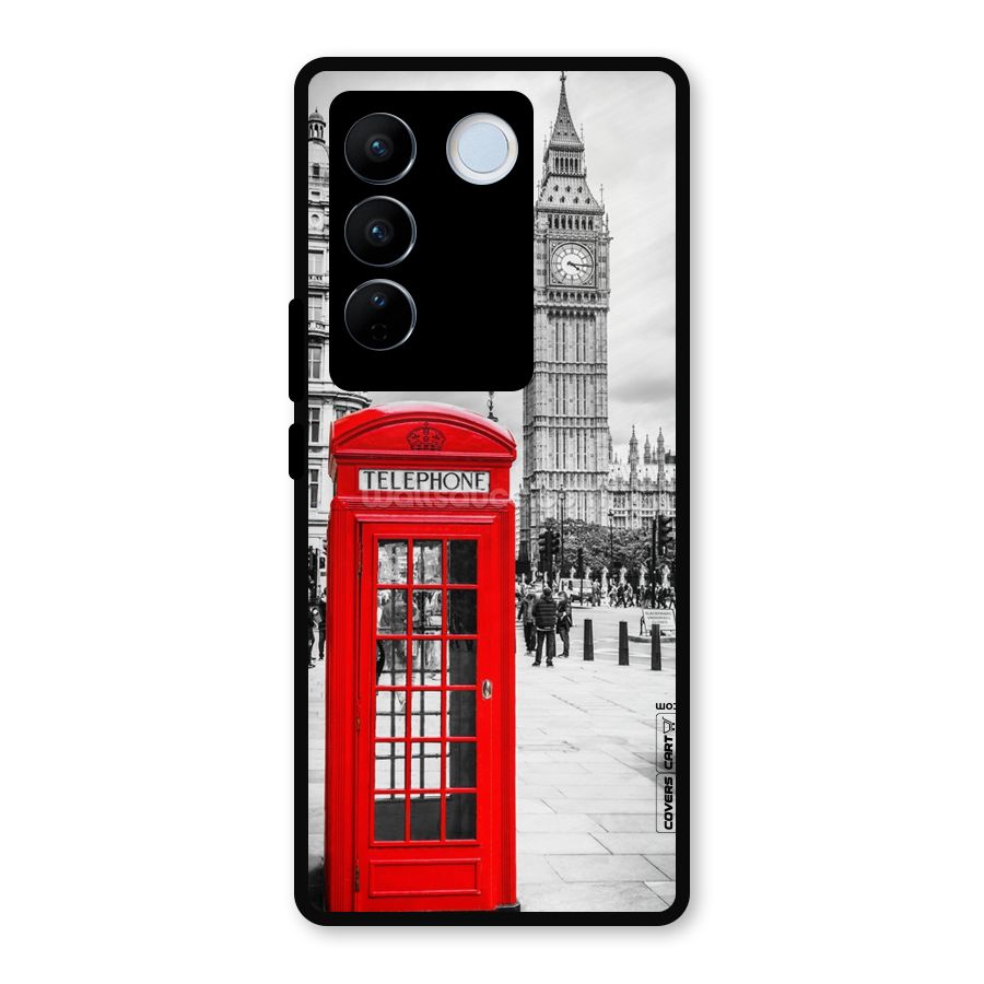 Telephone Booth Metal Back Case for Vivo V27
