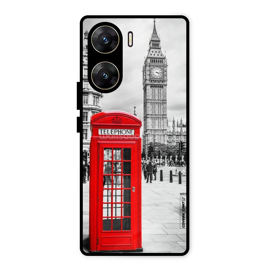 Telephone Booth Metal Back Case for Vivo V29e