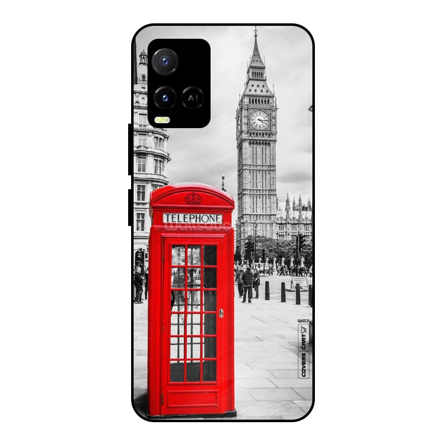 Telephone Booth Metal Back Case for Vivo Y21