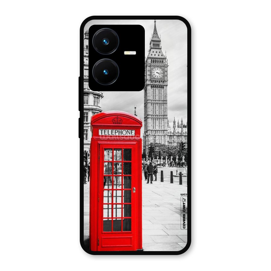 Telephone Booth Metal Back Case for Vivo Y22