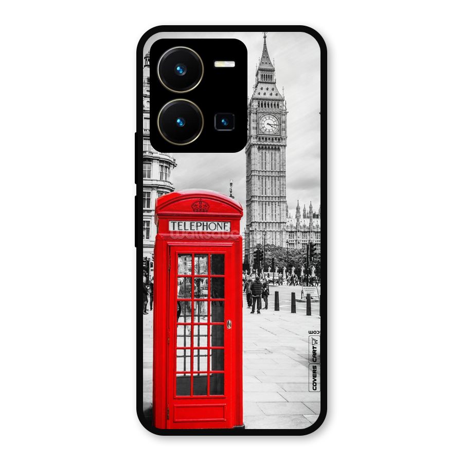 Telephone Booth Metal Back Case for Vivo Y35