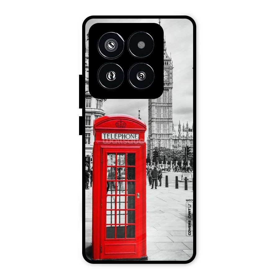 Telephone Booth Metal Back Case for Xiaomi 14 Pro