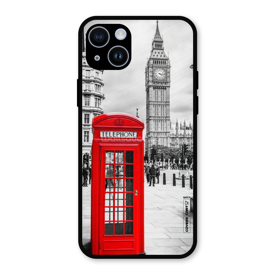 Telephone Booth Metal Back Case for iPhone 14
