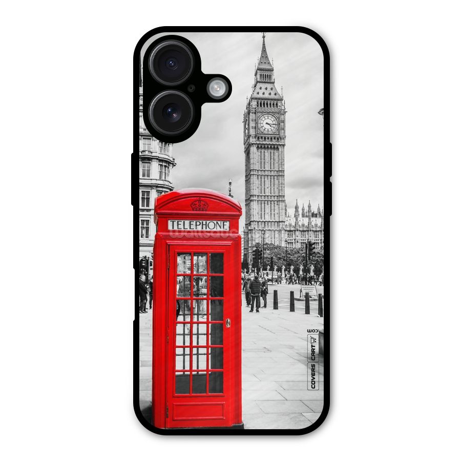 Telephone Booth Metal Back Case for iPhone 16