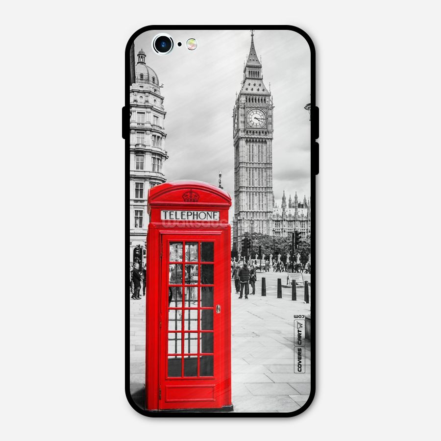 Telephone Booth Metal Back Case for iPhone 6 6s