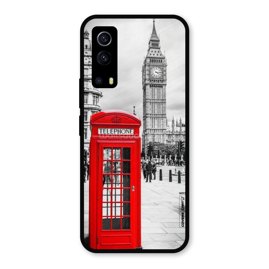 Telephone Booth Metal Back Case for iQOO Z3