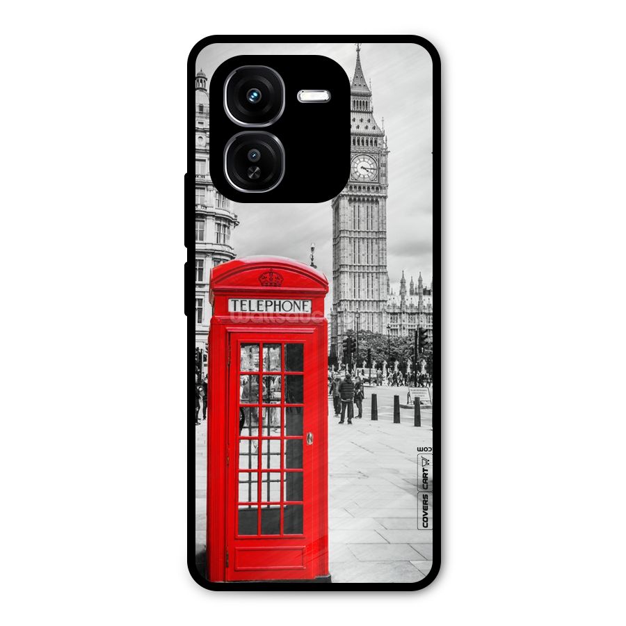 Telephone Booth Metal Back Case for iQOO Z9x