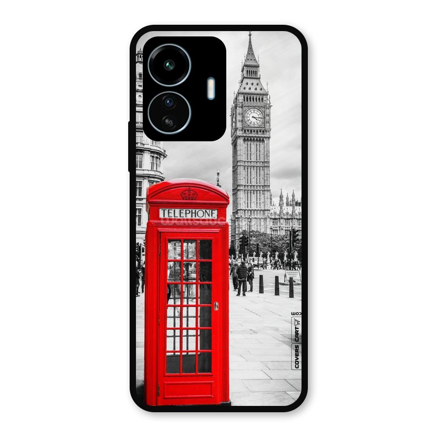 Telephone Booth Metal Back Case for vivo iQOO Z6 Lite 5G