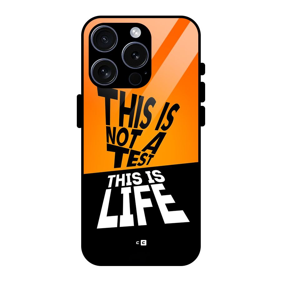 Test Life Glass Back Case for iPhone 15 Pro